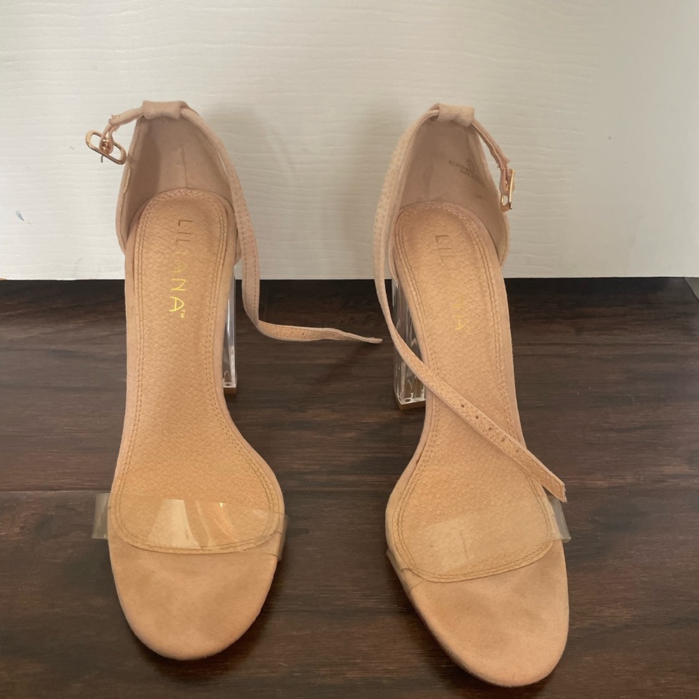 Clear heel sandal!!